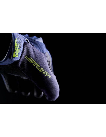 Gants moto Route Performance Five Stunt Evo 2 - Bleu Nuit Jaune Fluo