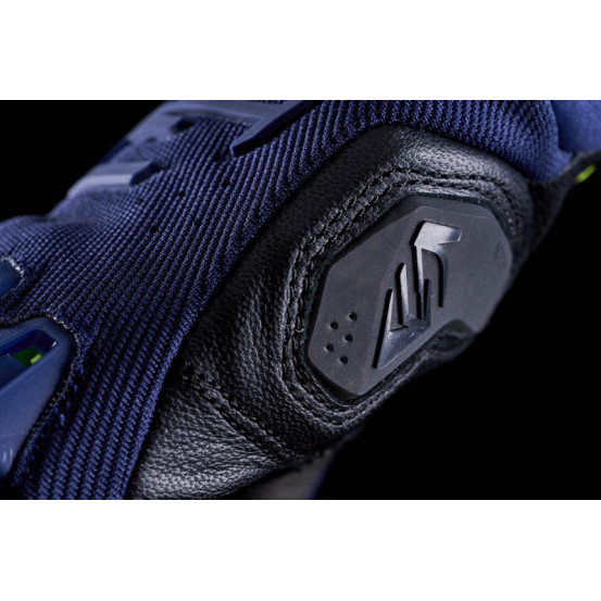 Gants moto Route Performance Five Stunt Evo 2 - Bleu Nuit Jaune Fluo