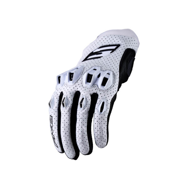 Gants moto Route Performance Five Stunt Evo 2 Cuir - Blanc