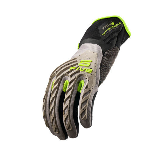 Gants moto Adventure Five TFX5 - Sable Jaune Fluo