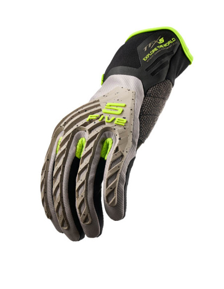 Gants moto Adventure Five TFX5 - Sable Jaune Fluo