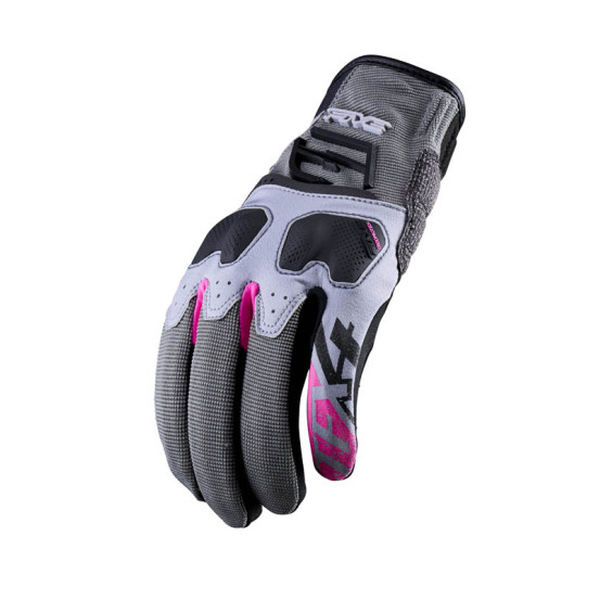 Gants moto femme Adventure Five TFX4 - Gris Rose