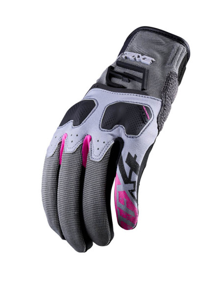 Gants moto femme Adventure Five TFX4 - Gris Rose