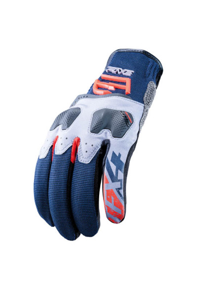 Gants moto Adventure Five TFX4 - Bleu Rouge