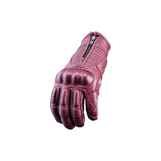 Gants moto femme Custom Five Kansas - Rouge Burgundy