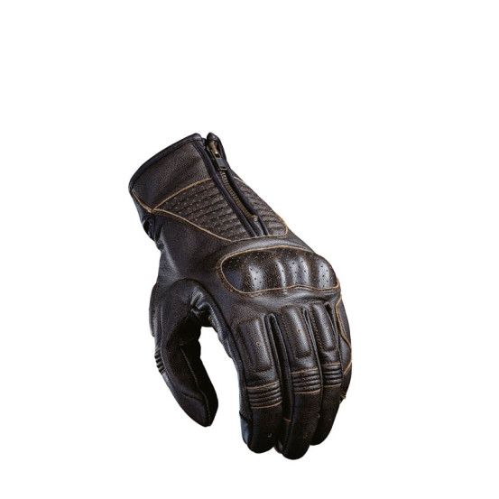 Gants moto Custom Five Kansas - Marron