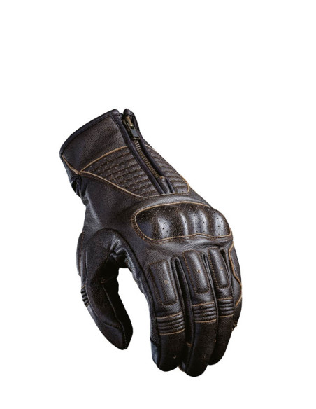 Gants moto Custom Five Kansas - Marron