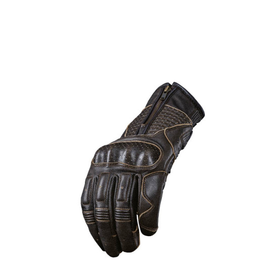 Gants moto Custom Five Kansas - Marron