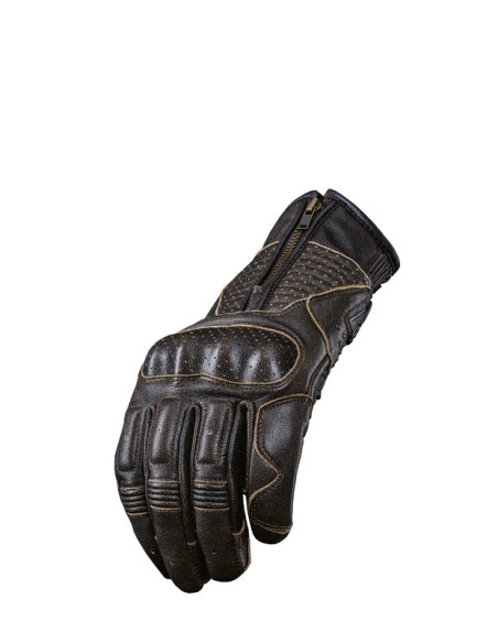 Gants moto Custom Five Kansas - Marron