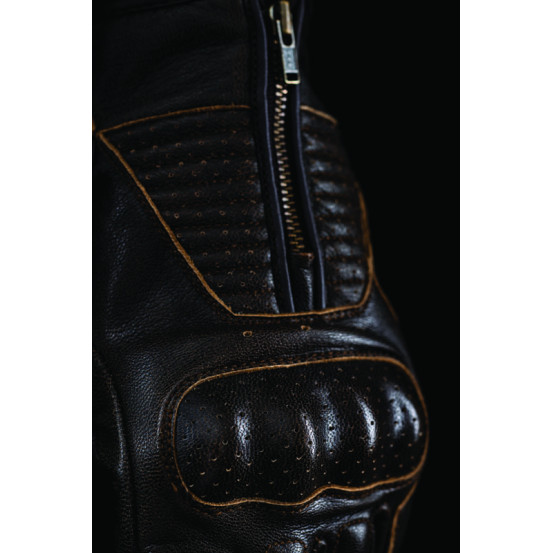 Gants moto Custom Five Kansas - Marron