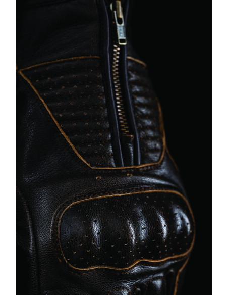 Gants moto Custom Five Kansas - Marron