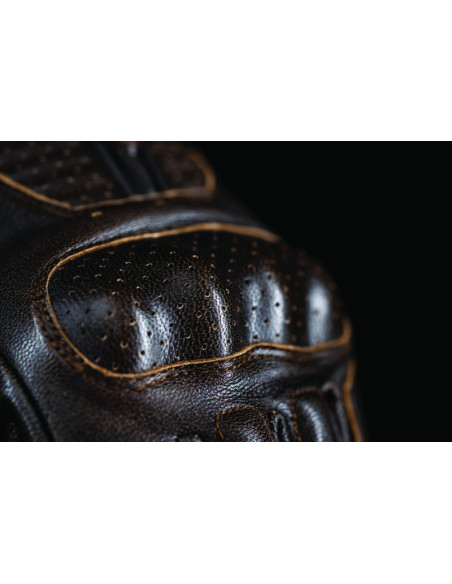 Gants moto Custom Five Kansas - Marron