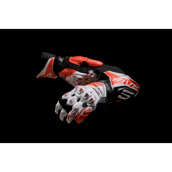 Gants moto Racing Performance Five RFX1 Evo - Blanc Rouge Fluo