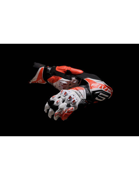 Gants moto Racing Performance Five RFX1 Evo - Blanc Rouge Fluo