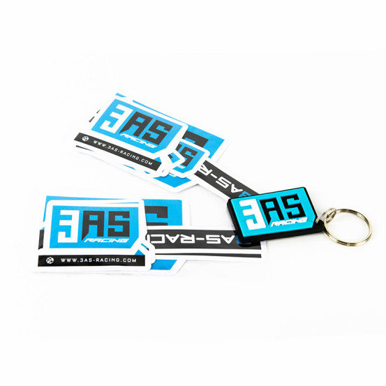 Pack paddock Pilote 3AS Racing stickers porte clé