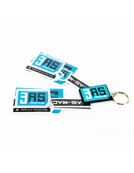 Pack paddock Pilote 3AS Racing stickers porte clé