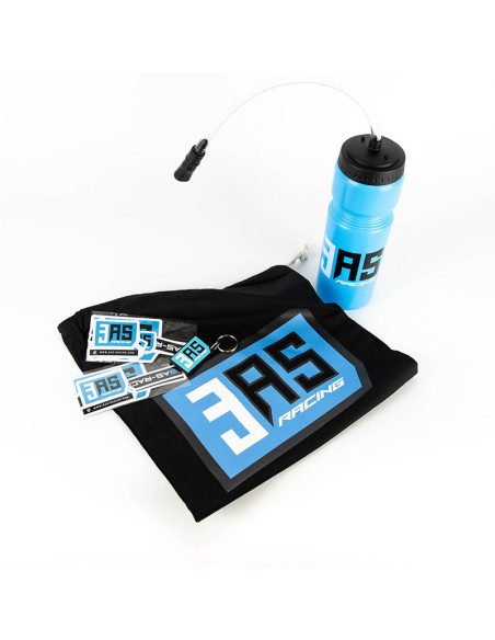 Pack paddock Pilote 3AS Racing gourde porte clé stickers