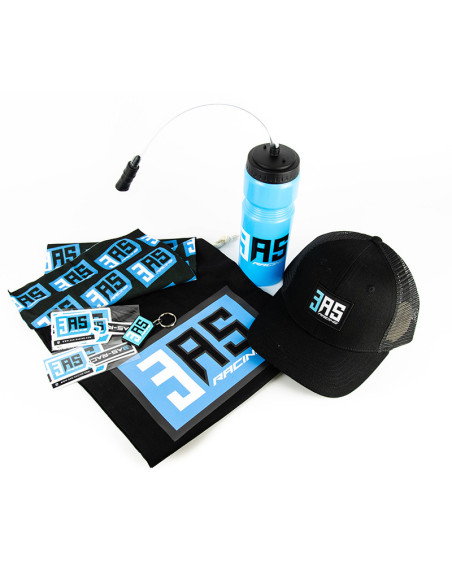 Pack paddock Pilote 3AS Racing casquette gourde tour de cou porte clé