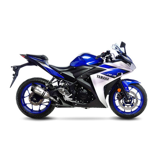 Silencieux LEOVINCE SBK LV PRO inox - carbone - YAMAHA 250 YZF-R25 2014 - 2018 / 300 MT-03 2016 - 2017 / 300 YZF R3 2015 - 2017