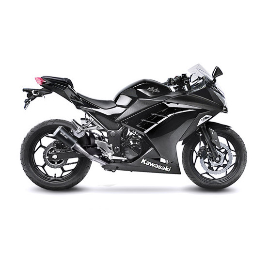 Silencieux LEOVINCE SBK LV-10 BLACK inox - KAWASAKI 250 - 300 Z 2015 - 2016 / 250 - 300 NINJA R 2013 - 2016