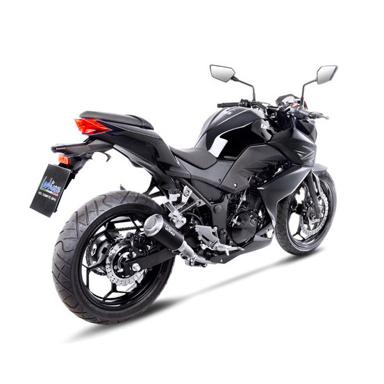 Silencieux LEOVINCE SBK LV-10 BLACK inox - KAWASAKI 250 - 300 Z 2015 - 2016 / 250 - 300 NINJA R 2013 - 2016