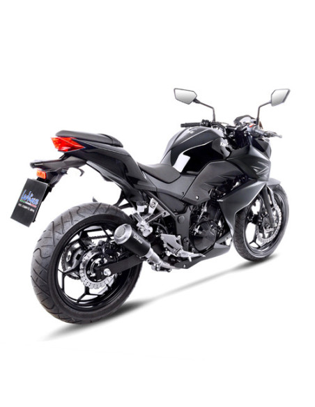 Silencieux LEOVINCE SBK LV-10 BLACK inox - KAWASAKI 250 - 300 Z 2015 - 2016 / 250 - 300 NINJA R 2013 - 2016