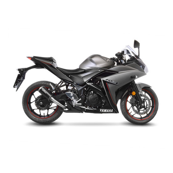 Silencieux LEOVINCE SBK LV-10 BLACK inox - YAMAHA 250 YZF-R25 2014 - 2018 / 300 MT-03 2016 - 2020 / 300 YZF-R3 2015 - 2020