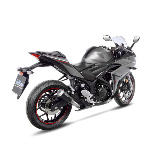 Silencieux LEOVINCE SBK LV-10 BLACK inox - YAMAHA 250 YZF-R25 2014 - 2018 / 300 MT-03 2016 - 2020 / 300 YZF-R3 2015 - 2020