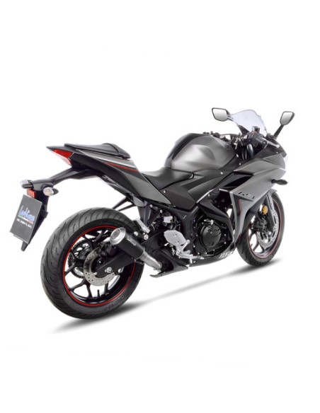 Silencieux LEOVINCE SBK LV-10 BLACK inox - YAMAHA 250 YZF-R25 2014 - 2018 / 300 MT-03 2016 - 2020 / 300 YZF-R3 2015 - 2020