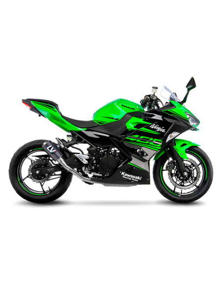 Silencieux LEOVINCE SBK LV-10 carbone - inox - KAWASAKI 400 NINJA 2018 - 2023 / 400 Z 2019 - 2023 / 500 NINJA / SE 2024 - 2025