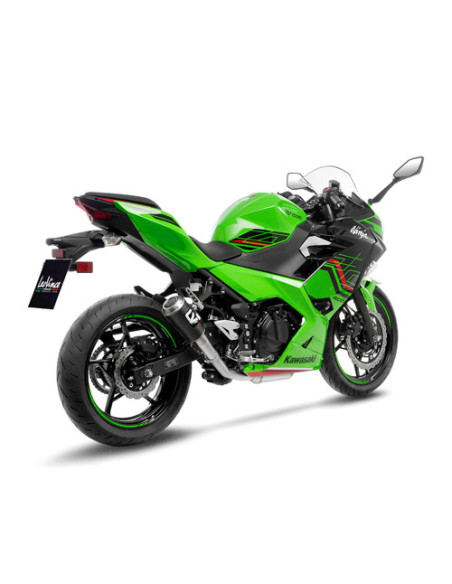 Silencieux LEOVINCE SBK LV-10 carbone - inox - KAWASAKI 400 NINJA 2018 - 2023 / 400 Z 2019 - 2023 / 500 NINJA / SE 2024 - 2025