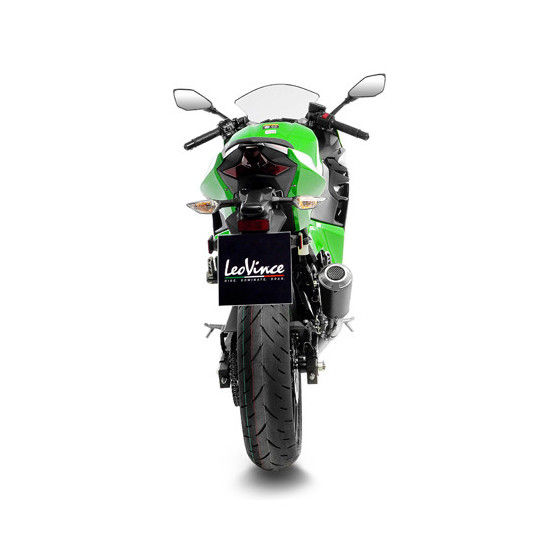 Silencieux LEOVINCE SBK LV-10 carbone - inox - KAWASAKI 400 NINJA 2018 - 2023 / 400 Z 2019 - 2023 / 500 NINJA / SE 2024 - 2025