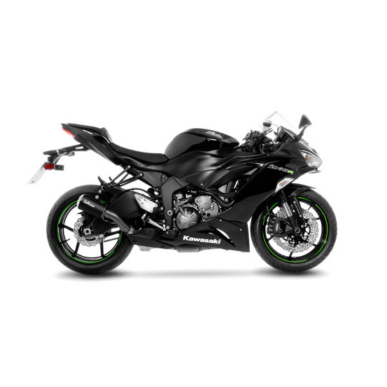 Silencieux LEOVINCE SBK LV-10 BLACK inox - KAWASAKI 600 ZX-6R NINJA 2009-16 / 636 ZX-6R NINJA 2013-16 + 2019-20 + 2024-25