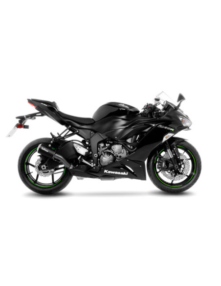 Silencieux LEOVINCE SBK LV-10 BLACK inox - KAWASAKI 600 ZX-6R NINJA 2009-16 / 636 ZX-6R NINJA 2013-16 + 2019-20 + 2024-25