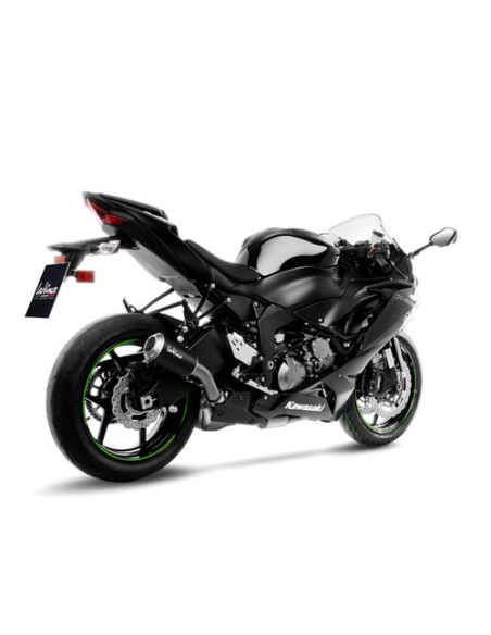 Silencieux LEOVINCE SBK LV-10 BLACK inox - KAWASAKI 600 ZX-6R NINJA 2009-16 / 636 ZX-6R NINJA 2013-16 + 2019-20 + 2024-25