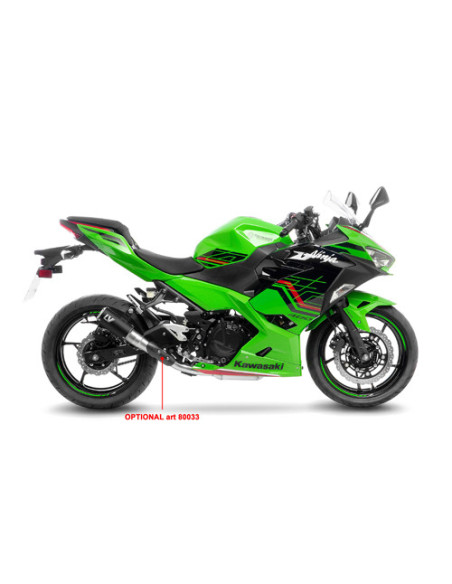 Silencieux LEOVINCE SBK LV-CORSA S BLACK inox - KAWASAKI 400 NINJA - 400 Z 2018 - 2023 / 500 NINJA - 500 Z / SE 2024 - 2025