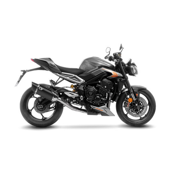 Ligne complète LEOVINCE SBK LV-14R Black Edition inox - carbone - TRIUMPH 765 STREET TRIPLE R / RS / A2 2023 - 2024