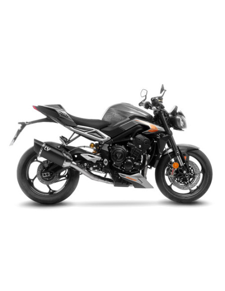 Ligne complète LEOVINCE SBK LV-14R Black Edition inox - carbone - TRIUMPH 765 STREET TRIPLE R / RS / A2 2023 - 2024