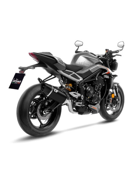 Ligne complète LEOVINCE SBK LV-14R Black Edition inox - carbone - TRIUMPH 765 STREET TRIPLE R / RS / A2 2023 - 2024