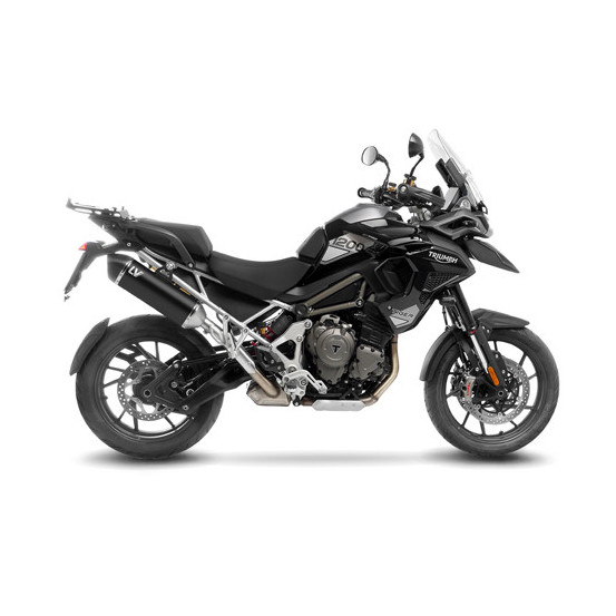 Silencieux LEOVINCE SBK LV-14 Black Edition inox - carbone - TRIUMPH 1200 TIGER GT / RALLY / PRO / EXPLORER 2022 - 2025