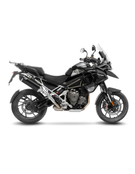 Silencieux LEOVINCE SBK LV-14 Black Edition inox - carbone - TRIUMPH 1200 TIGER GT / RALLY / PRO / EXPLORER 2022 - 2025