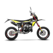 Silencieux LEOVINCE X-FIGHT BLACK inox - FANTIC 50 XE 50 COMPETITION / PERFORMANCE - XM 50 COMPETITION / PERFORMANCE 2021 - 2024