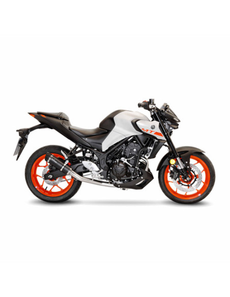 Ligne complète LEOVINCE GP CORSA EVO carbone - technopolymère - YAMAHA 250 YZF-R25 2014-2018 / 300 MT-03 - 300 YZF-R3 2015-2020