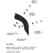 Pare-chaleur en carbone LEOVINCE - BMW F 750 GS / F 850 GS 2018 - 2024 / F 800 GS / F 900 GS / ADVENTURE 2024 - 2025