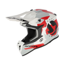 Casque cross Acerbis Linear - Blanc Gris
