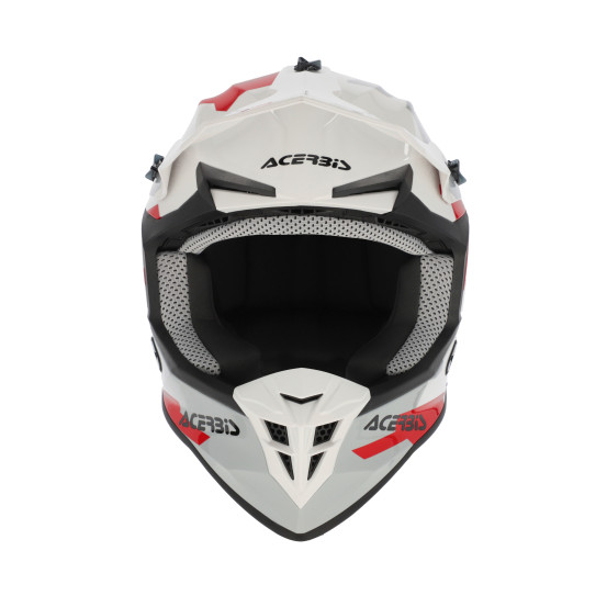 Casque cross Acerbis Linear - Blanc Gris