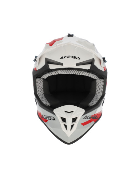 Casque cross Acerbis Linear - Blanc Gris