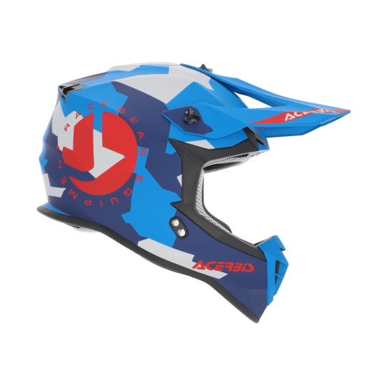 Casque cross Acerbis Linear - Bleu Rouge