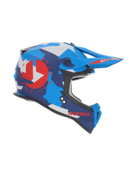 Casque cross Acerbis Linear - Bleu Rouge