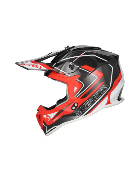 Casque cross Acerbis Linear - Gris Rouge